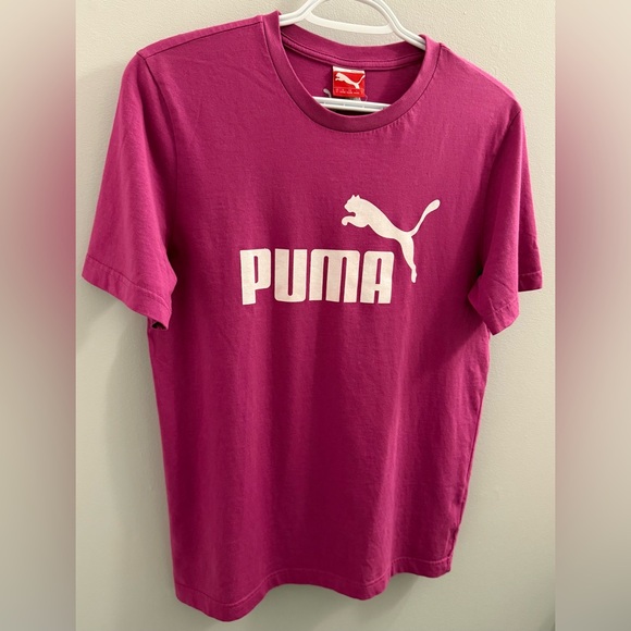 Puma | Fuchsia Tee with White Logo - Picture 2 of 8